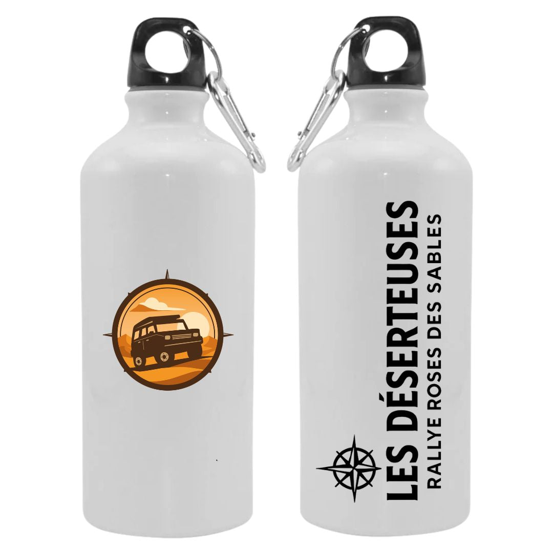 Bouteille d'eau blanche en aluminium - Déserteuses
