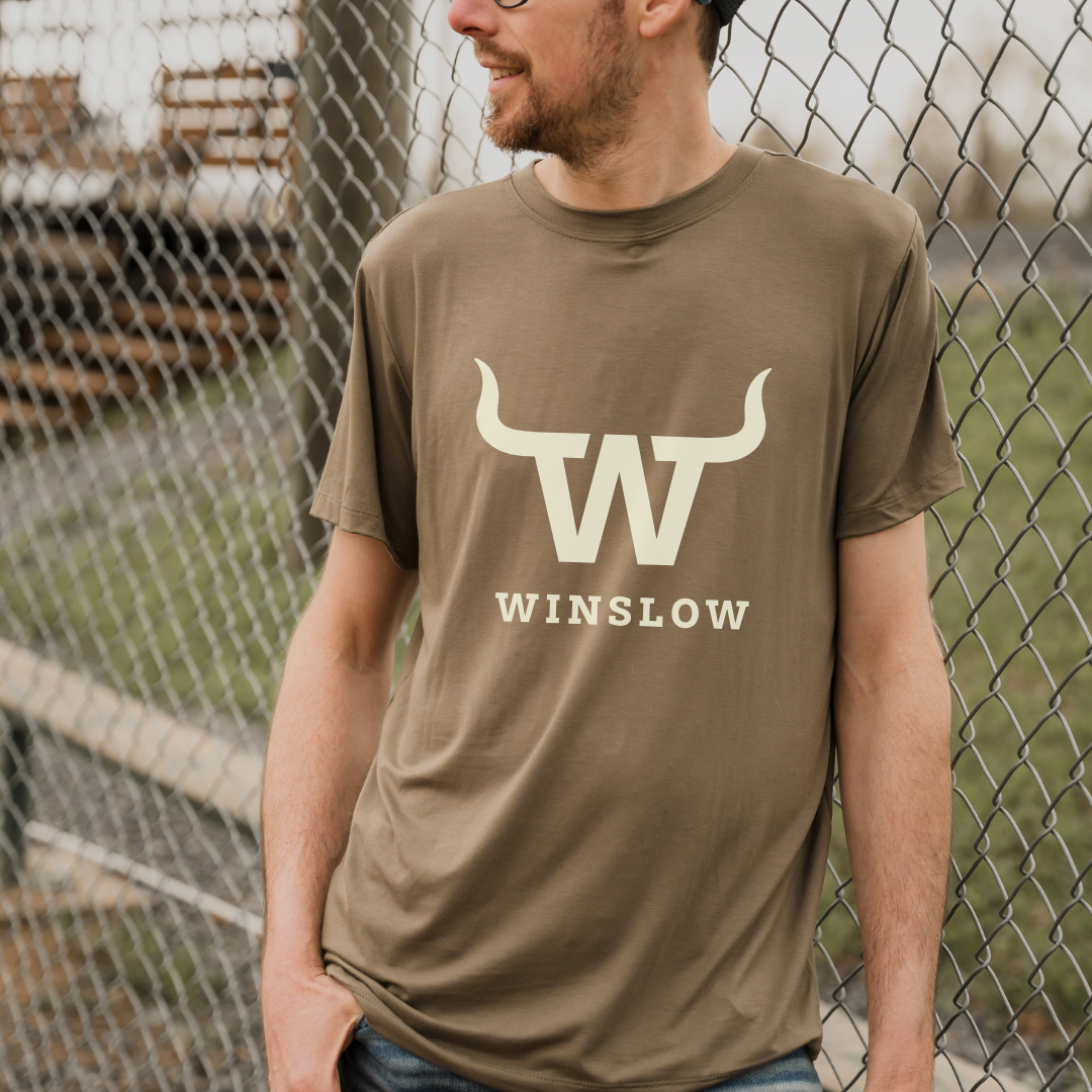 T-shirt Éli Winslow unisexe en bambou olive