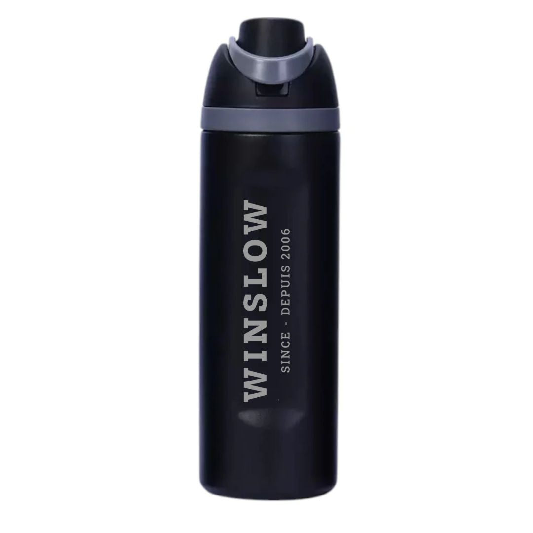 Bouteille d'eau isotherme style Owala 24oz Winslow - Noir