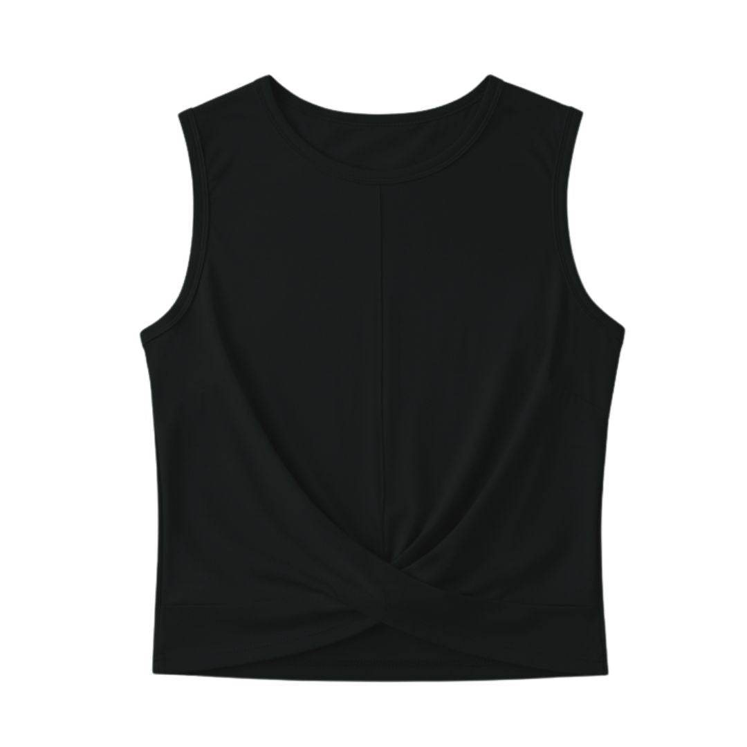 Camisole crop femme prestige MomMe&Cie en bambou - Noir