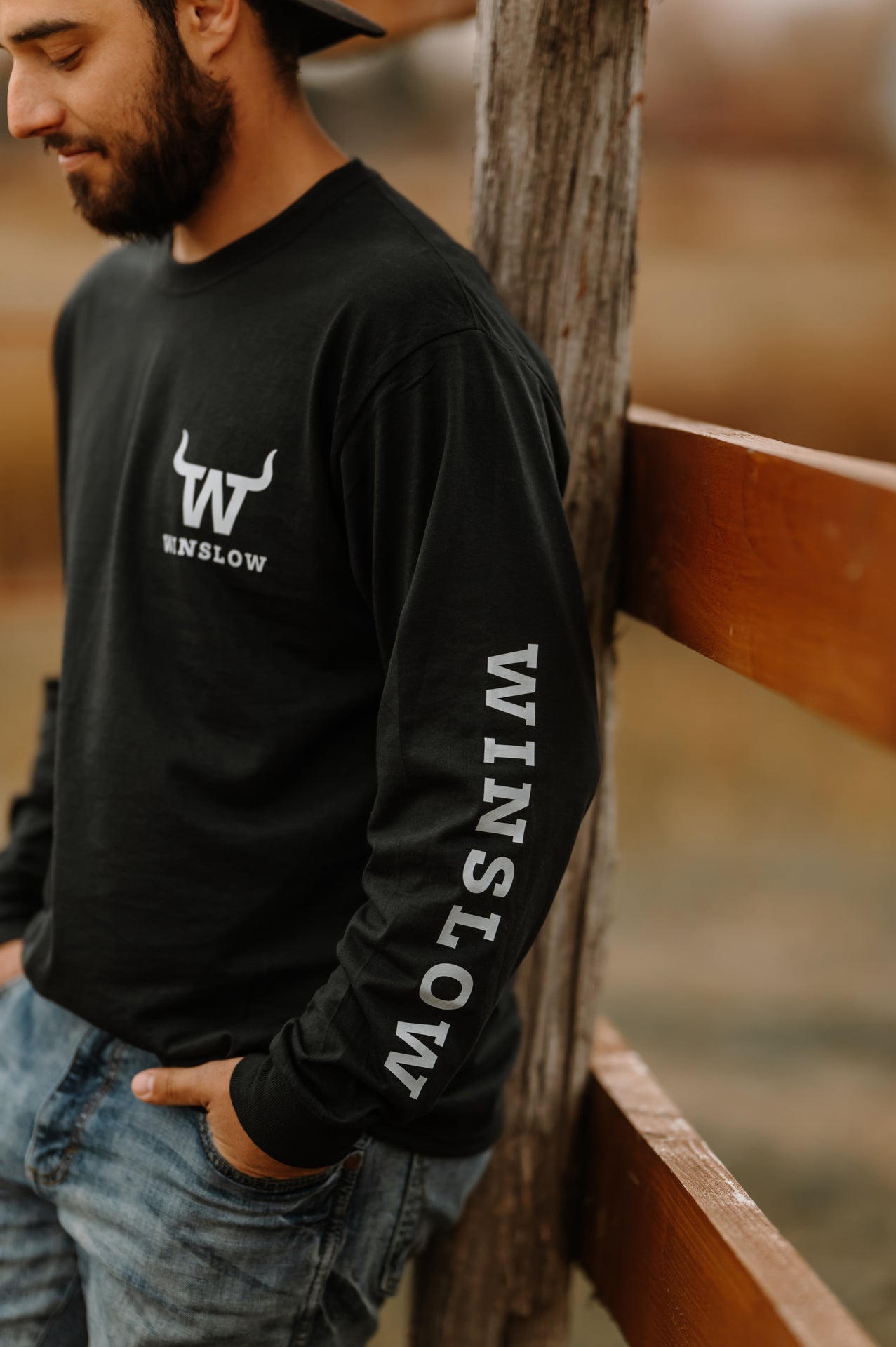 Long sleeve classique unisexe Winslow noir - WINSLOW