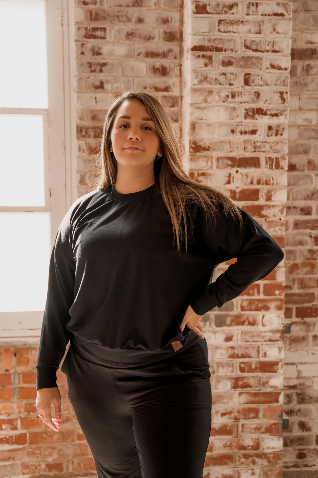 Crewneck pour femme en bambou vert forêt