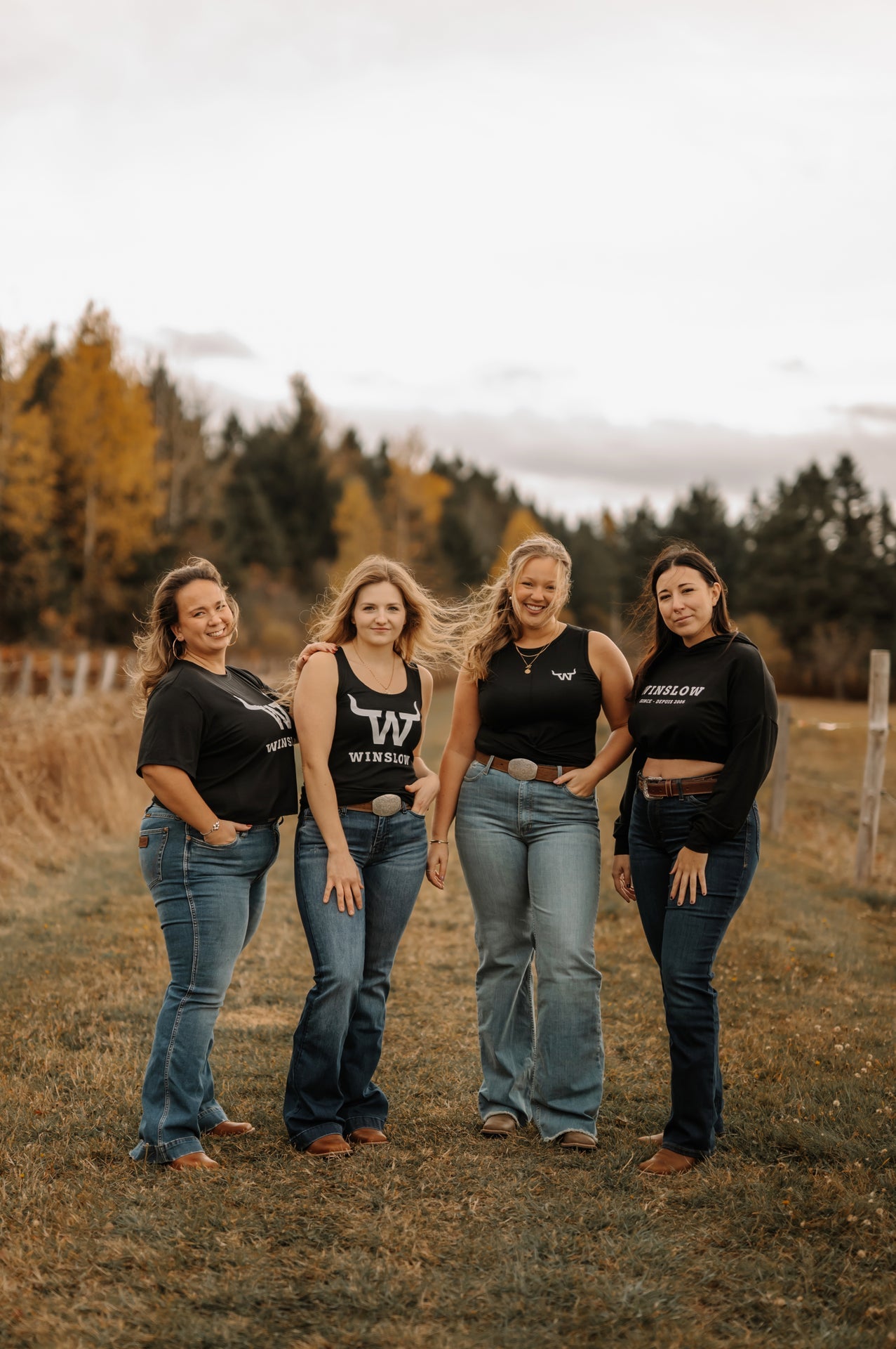 T-shirt Marie crop Winslow en bambou noir pour femme