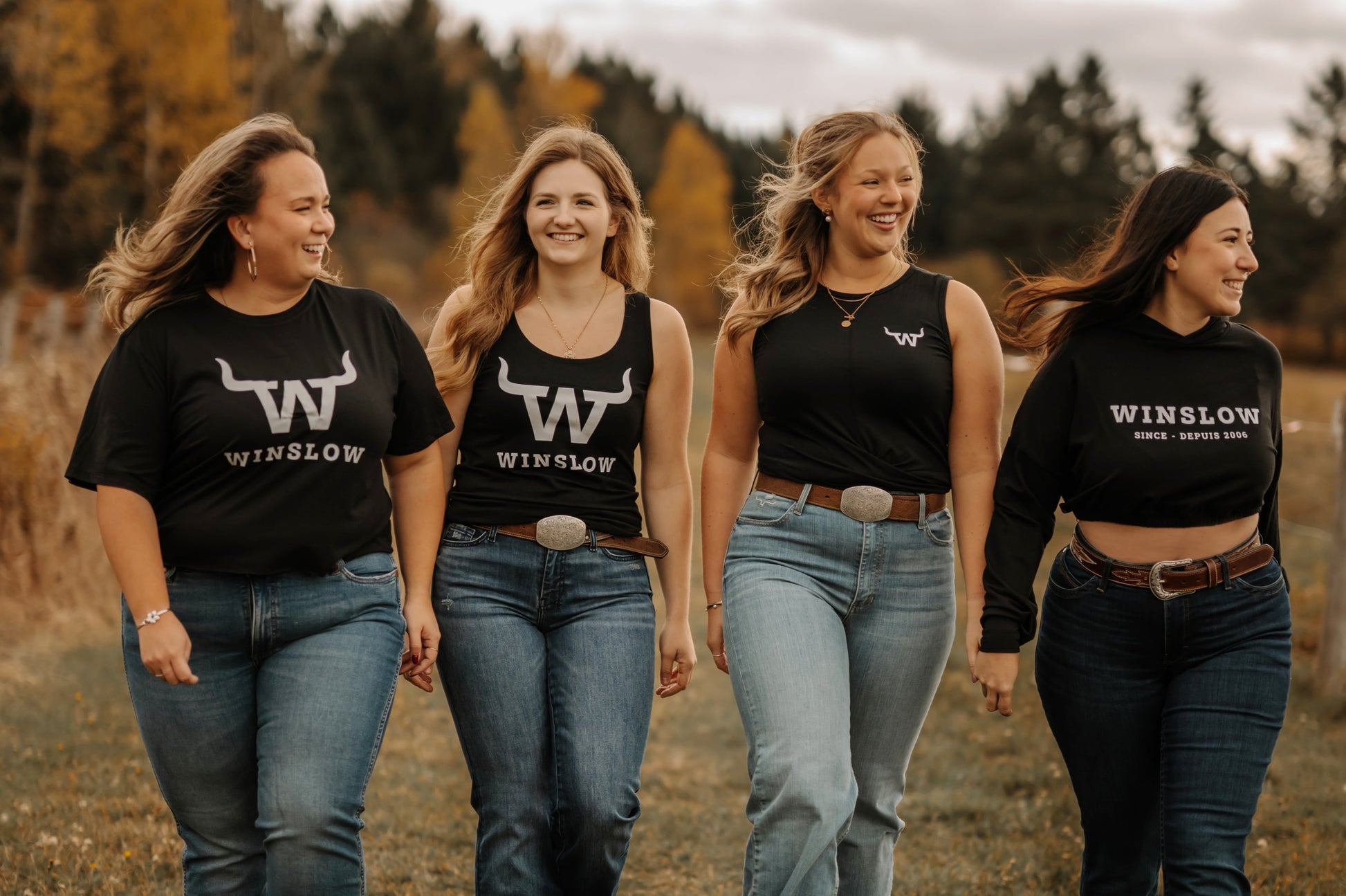 T-shirt Marie crop Winslow en bambou noir pour femme