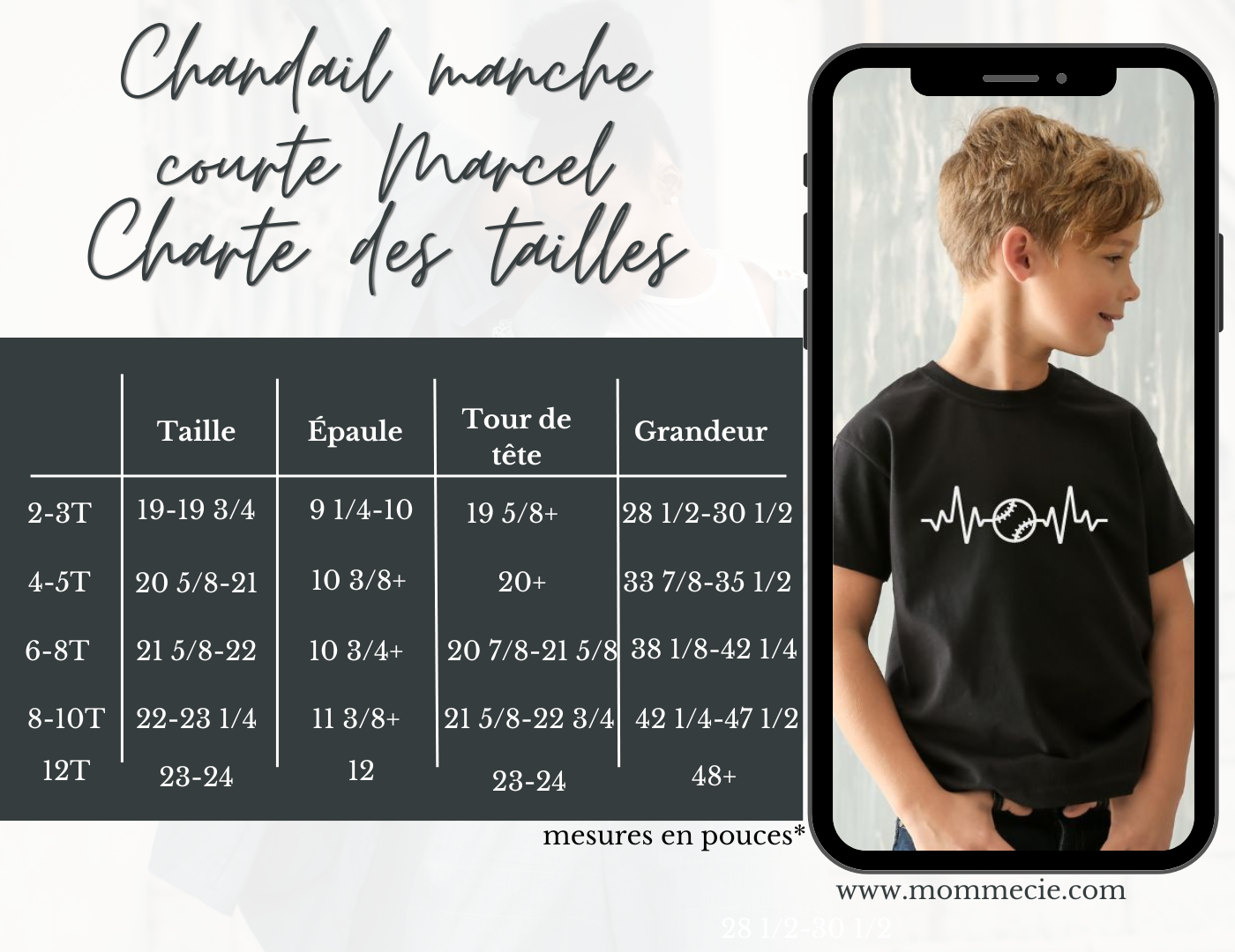 T-shirt enfant prestige MomMe&Cie en bambou - Rouille