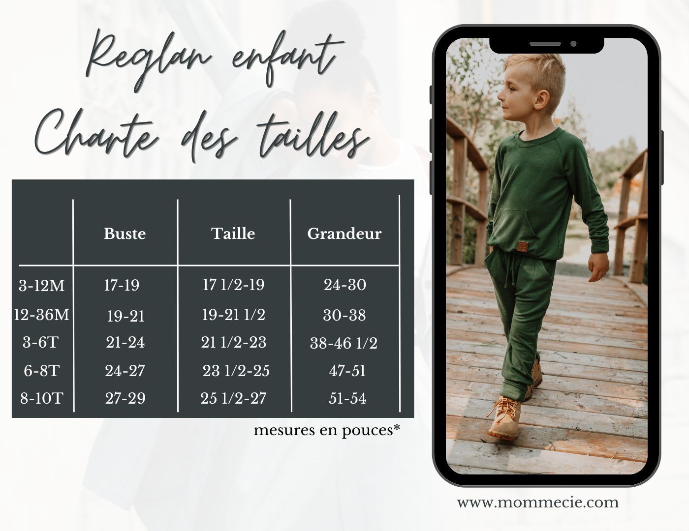 Chandail reglan Camille enfant avec poche sable