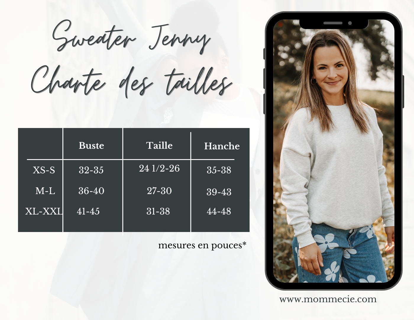 Crewneck femme prestige MomMe&Cie en bambou fleece - couleurs variées - Uni