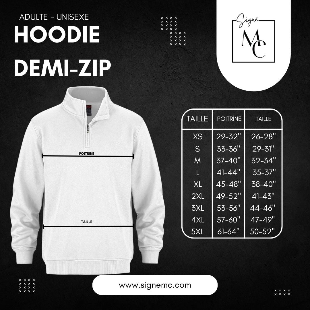 Hoodie à demi-zip unisexe brun pour adulte Festival du Boeuf d'Inverness