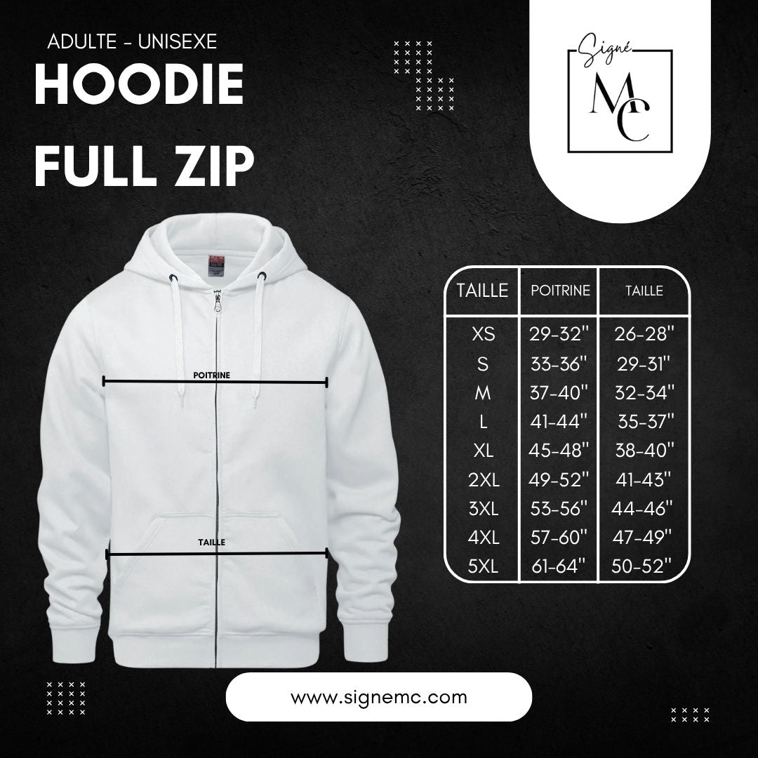 Hoodie à zip complet unisexe noir pour adulte Festival du Boeuf d'Inverness