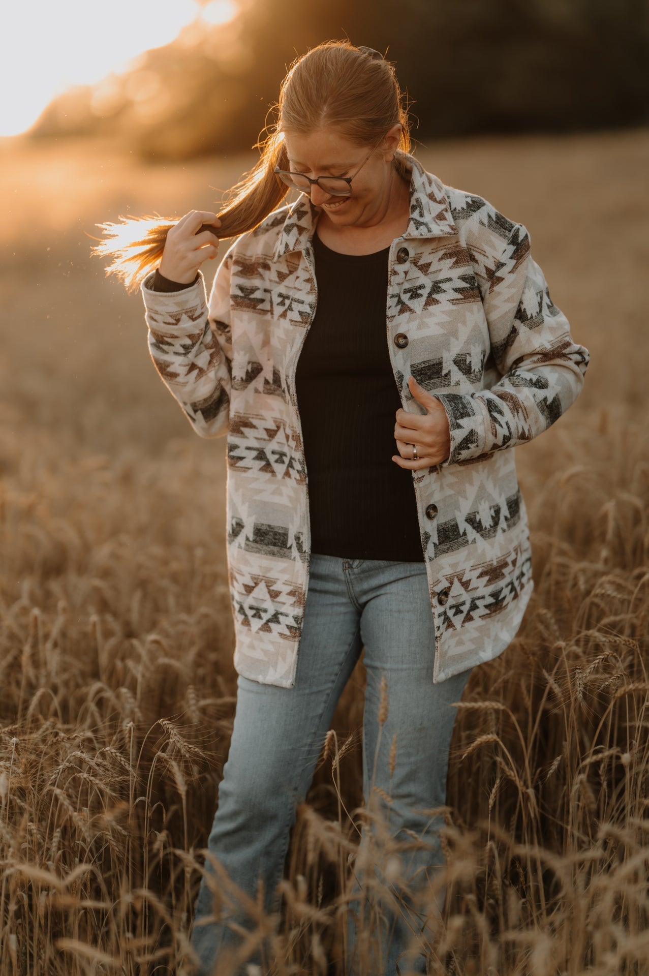 Chemise Woodland pour femme avec boutons et poches HR