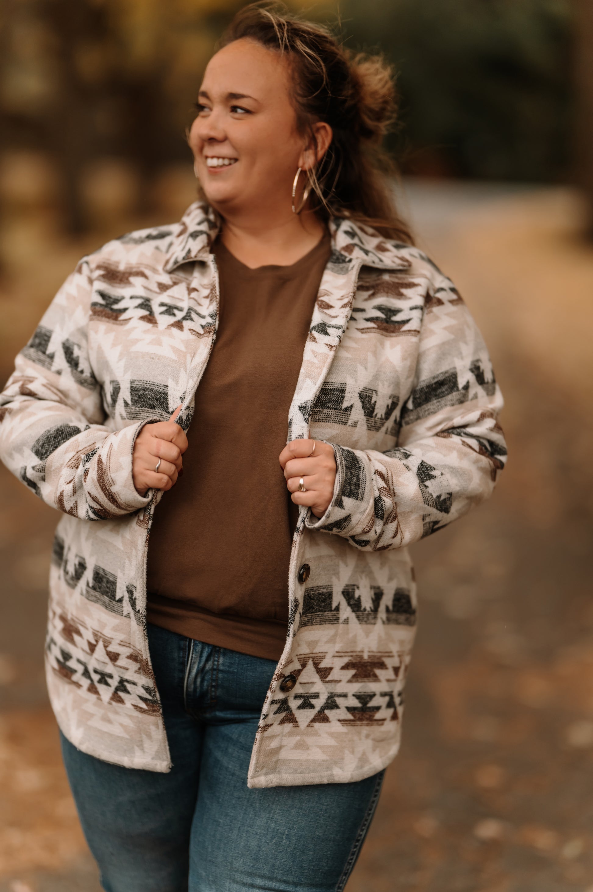 Chemise Woodland pour femme avec boutons et poches