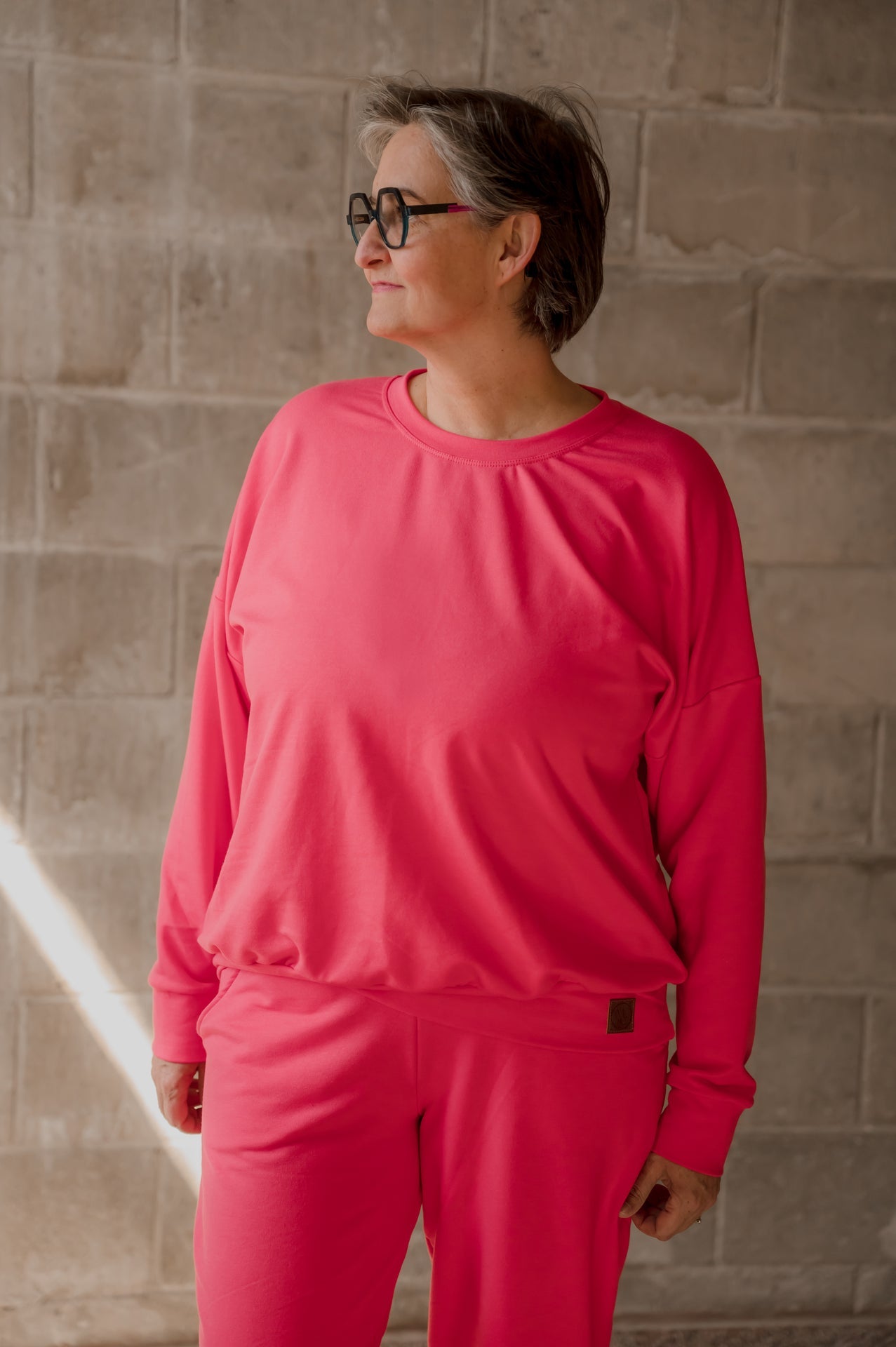 Crewneck femme prestige MomMe&Cie en bambou - Rose sorbet