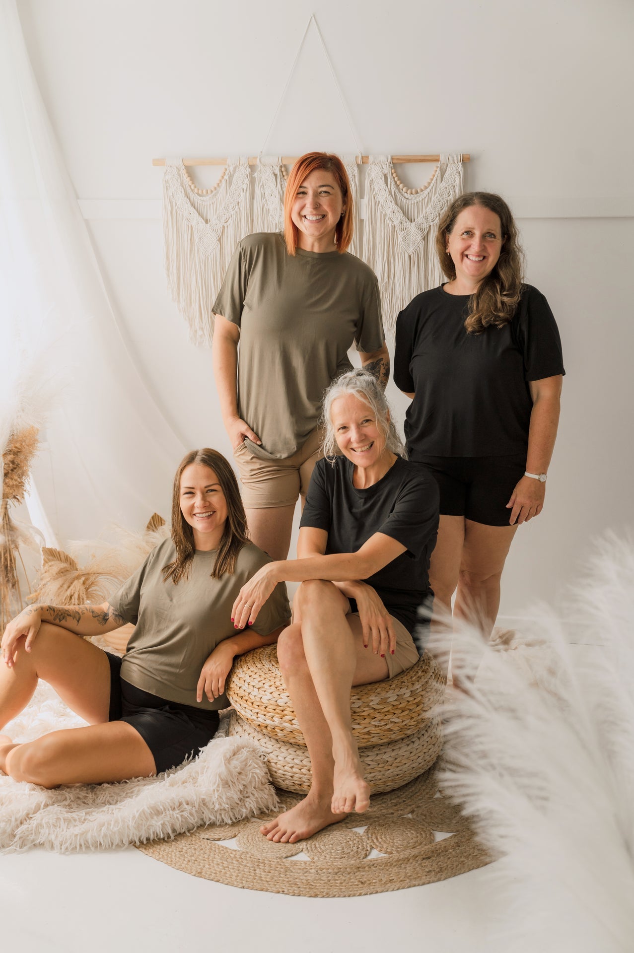 T-shirt Marie crop en bambou noir pour femme