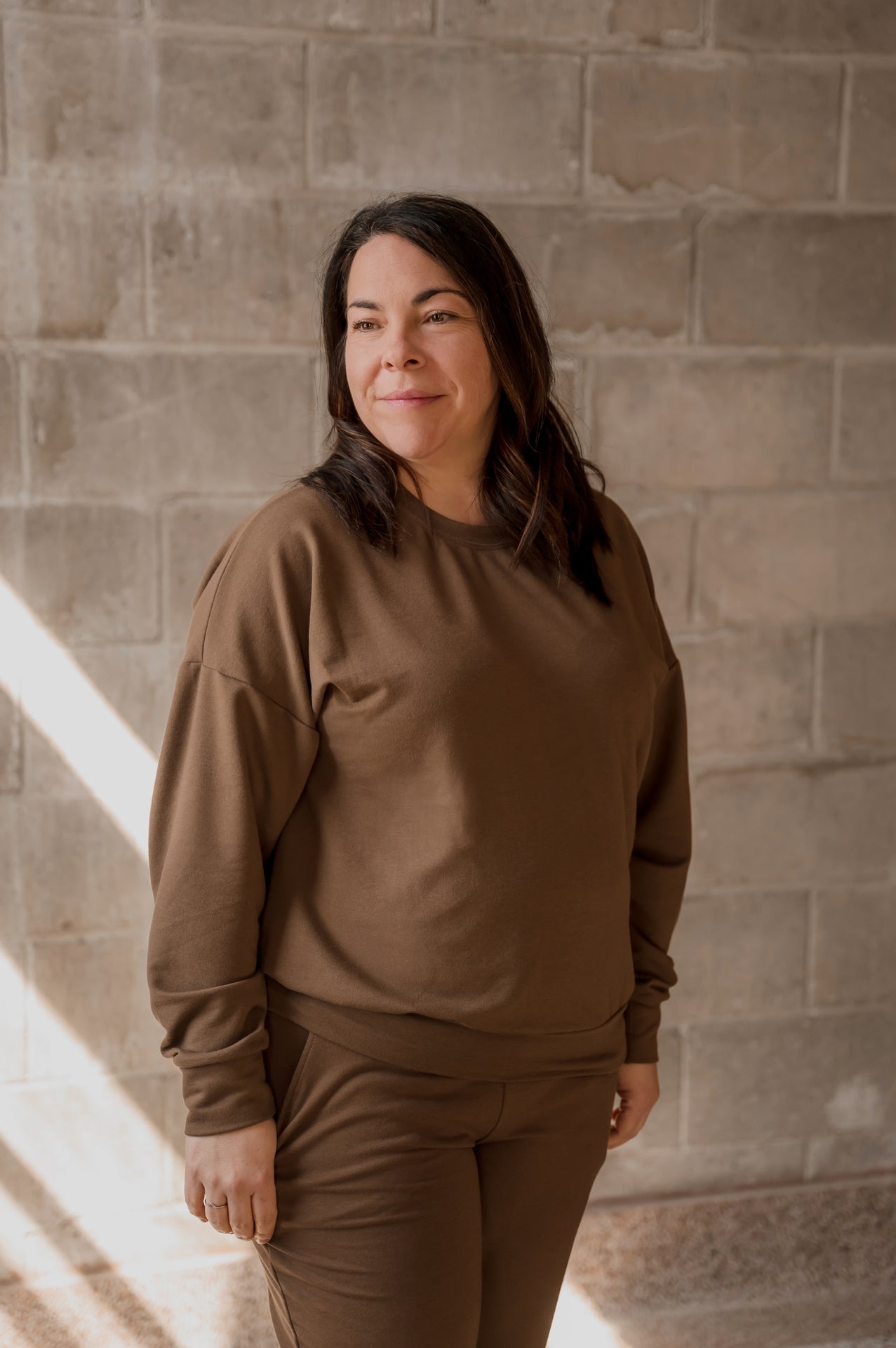 Crewneck pour femme Winslow en bambou café latté - Winslow 2006