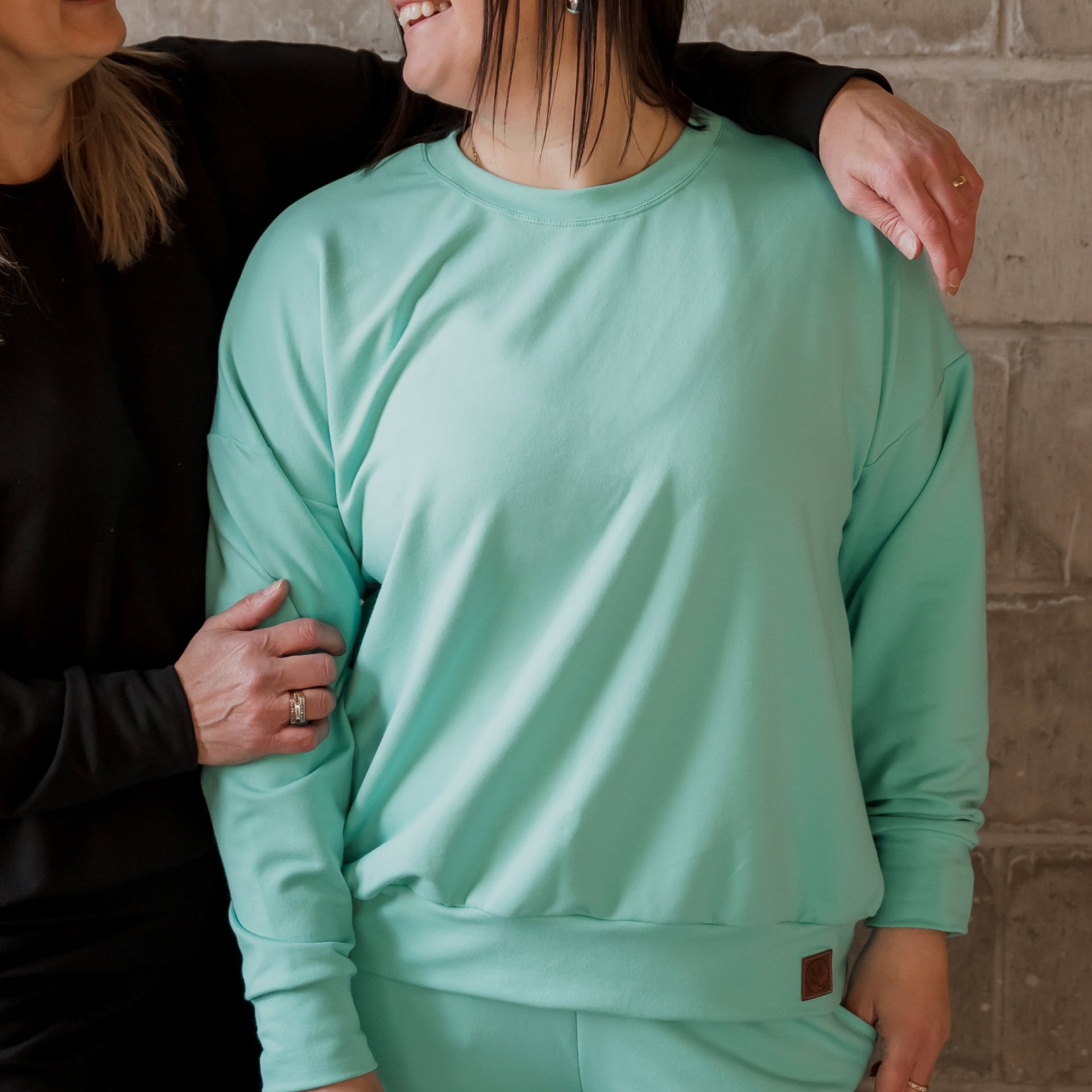 Crewneck pour femme en bambou noir