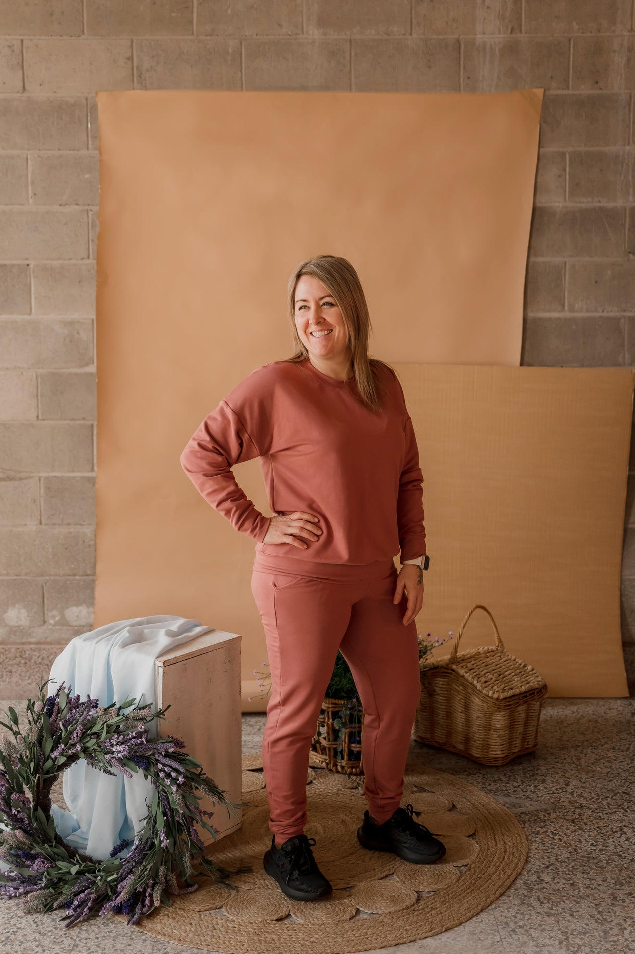 Crewneck femme prestige MomMe&Cie en bambou - Rose brique