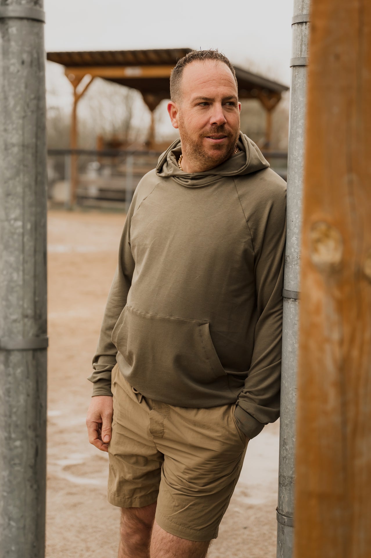 Hoodie unisexe prestige MomMe&Cie en bambou - Olive