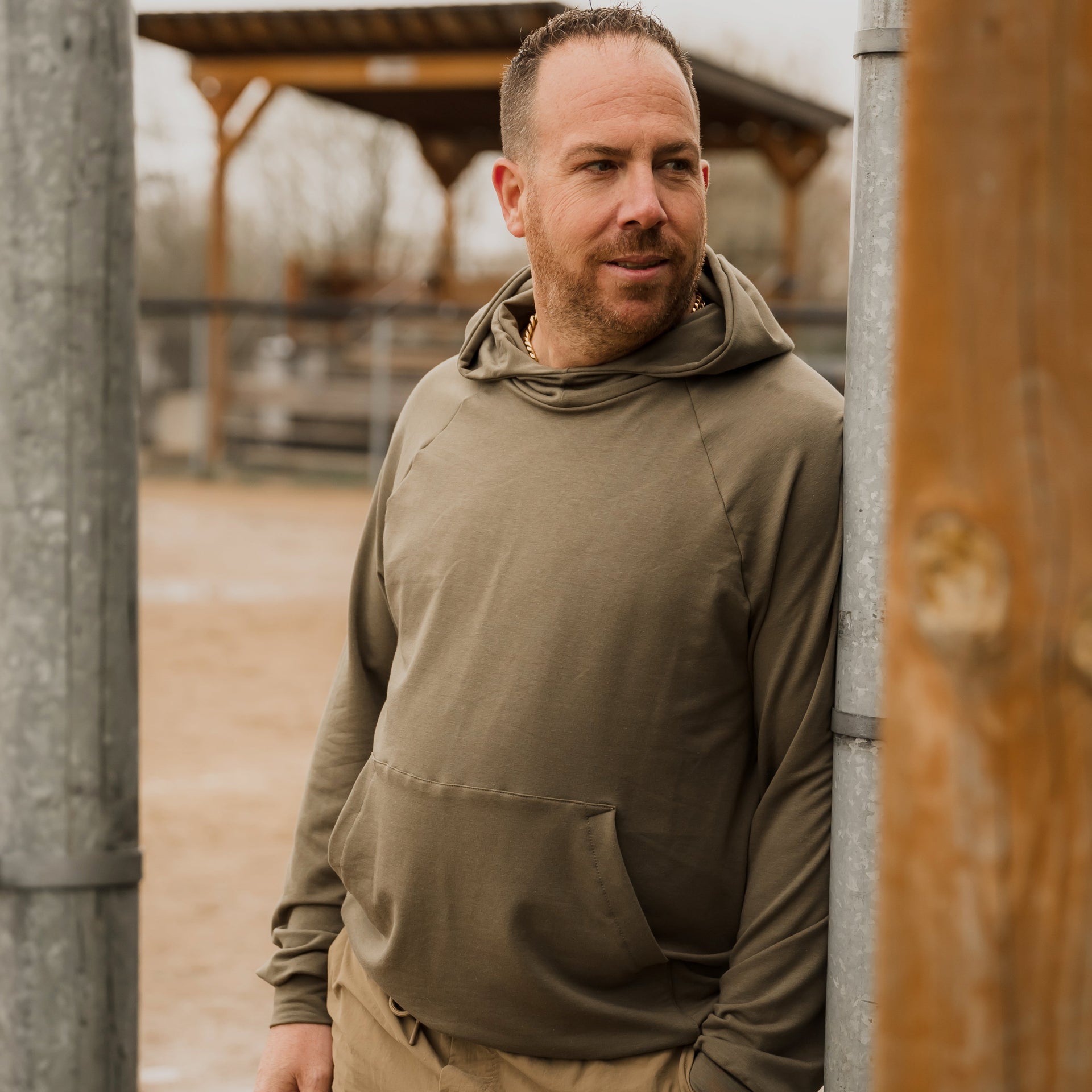 Hoodie unisexe prestige MomMe&Cie en bambou - Olive