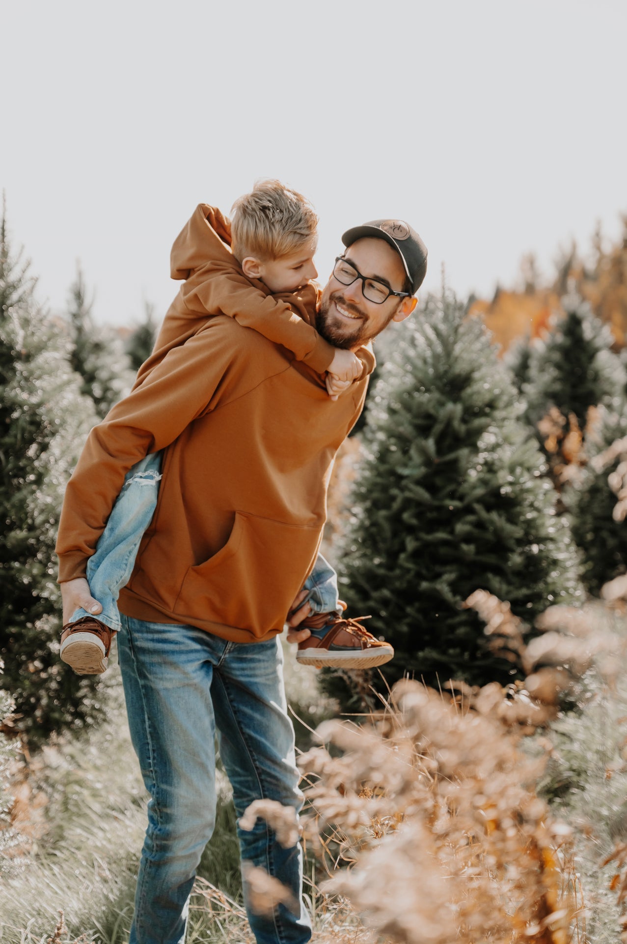 Hoodie enfant prestige MomMe&Cie en bambou fleece - Ocre