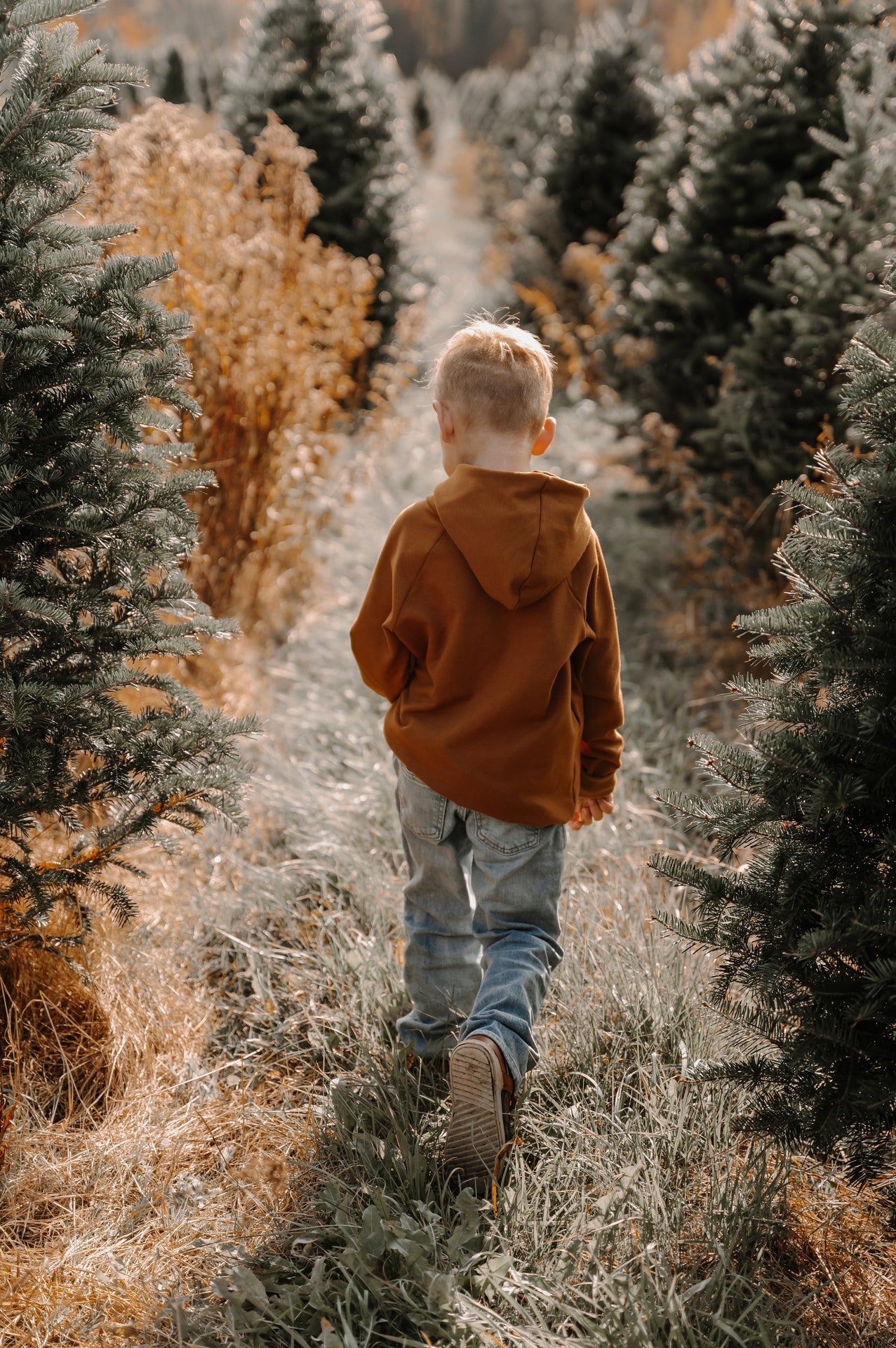 Hoodie enfant prestige MomMe&Cie en bambou fleece - Ocre