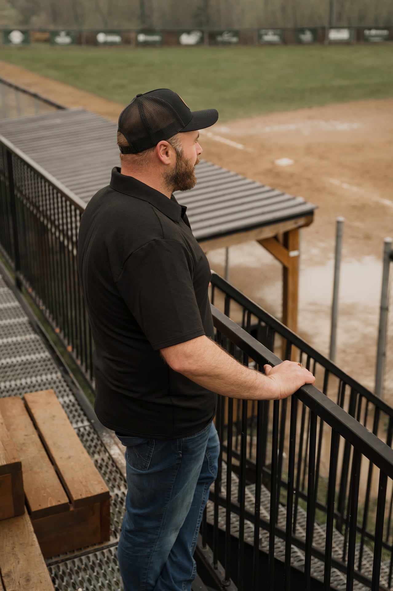 Polo Jordan noir à manche courte en bambou