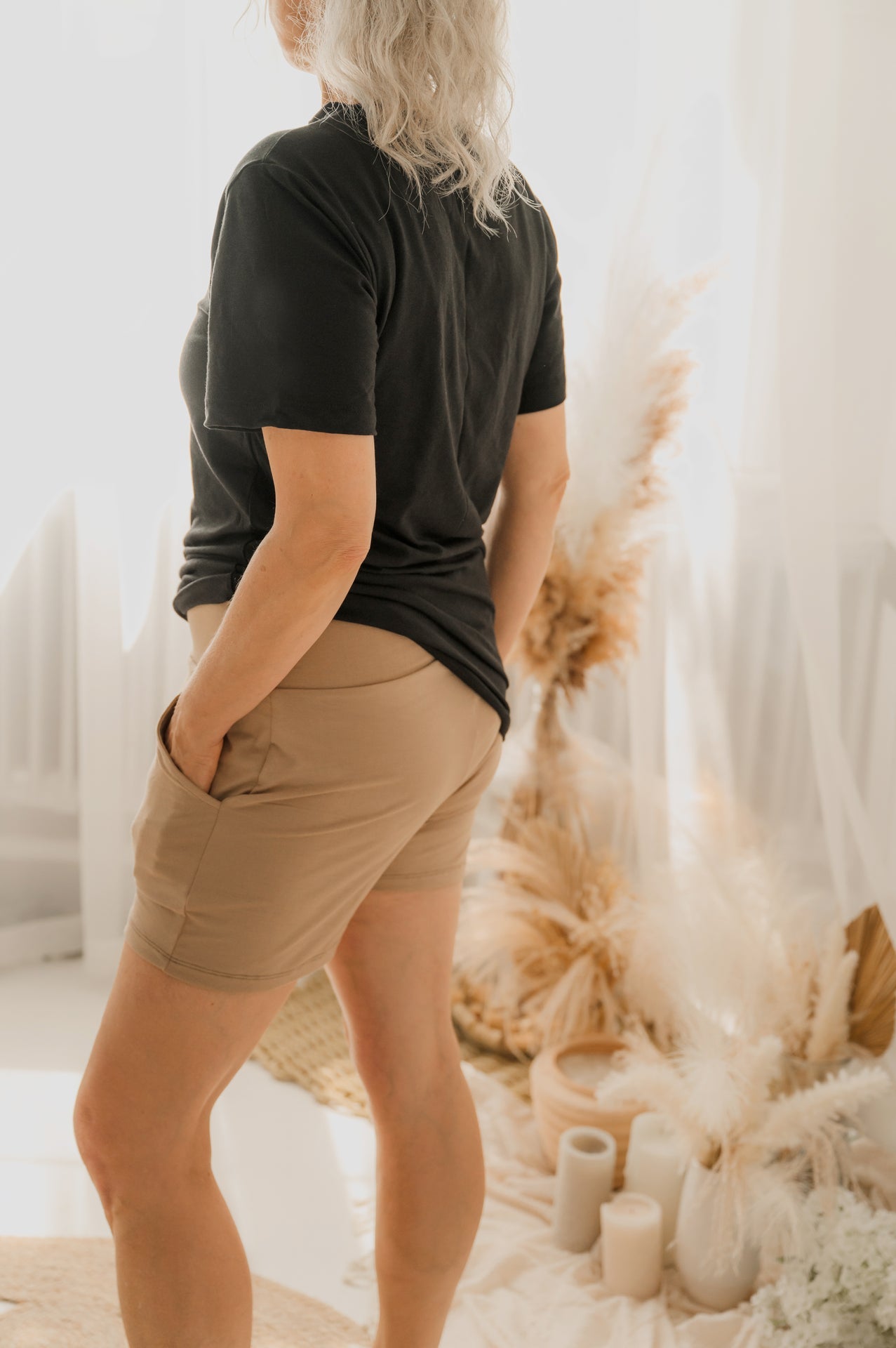 T-shirt Éli unisexe en bambou noir - Mélissa Styliste Yogini