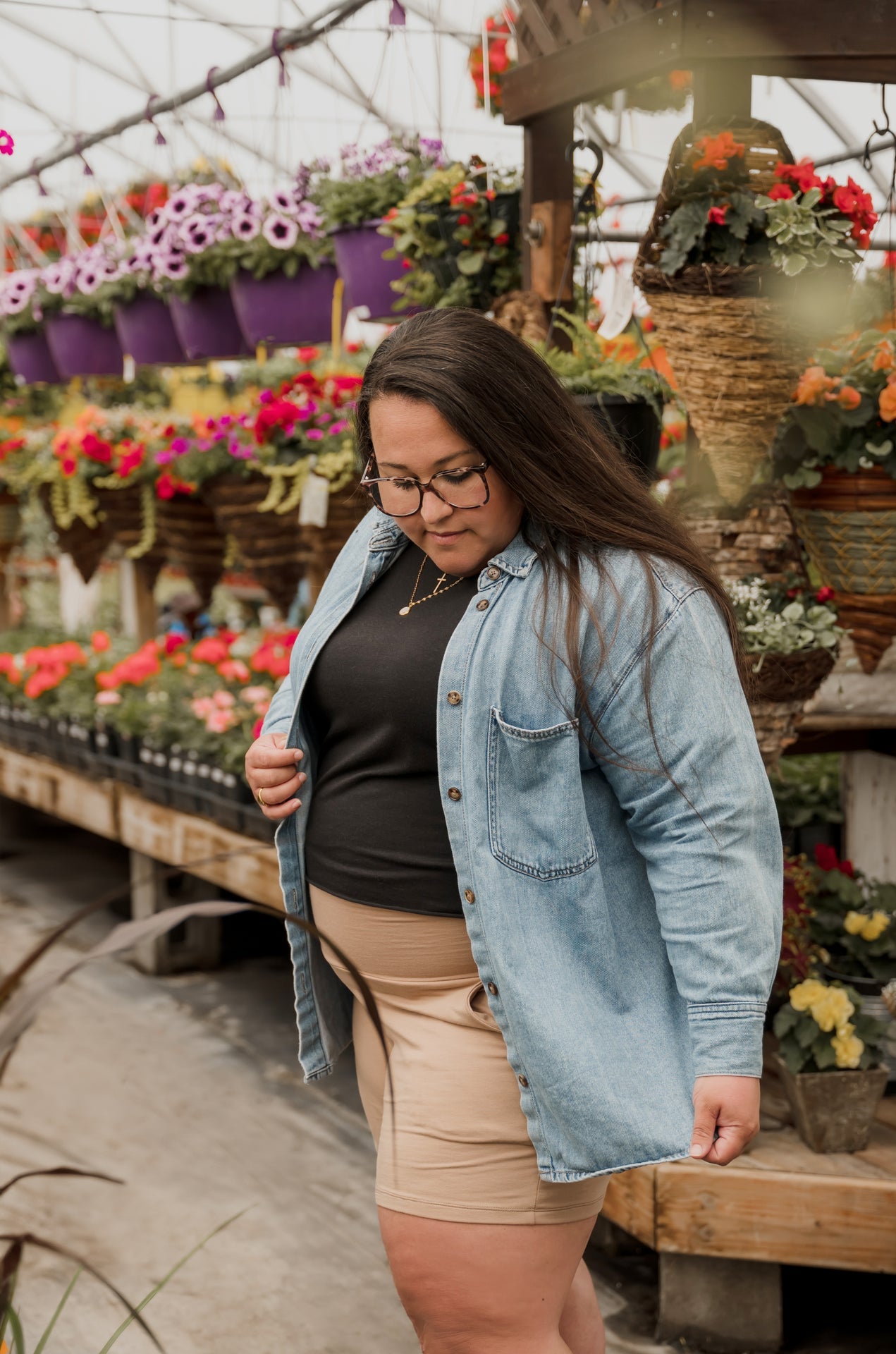 T-shirt Marie crop en bambou noir pour femme