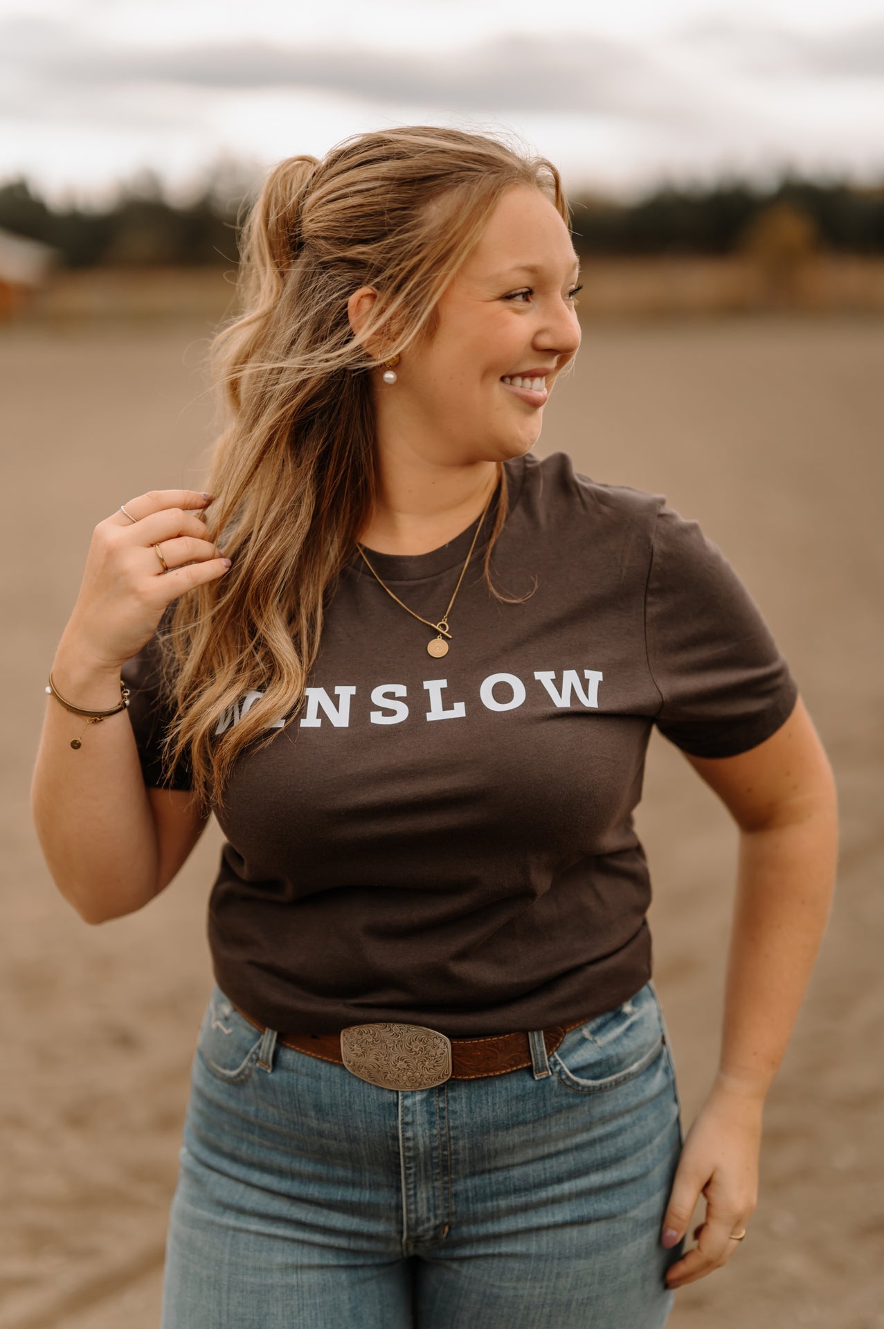 T-shirt classique unisexe Winslow brun chocolat - 5678