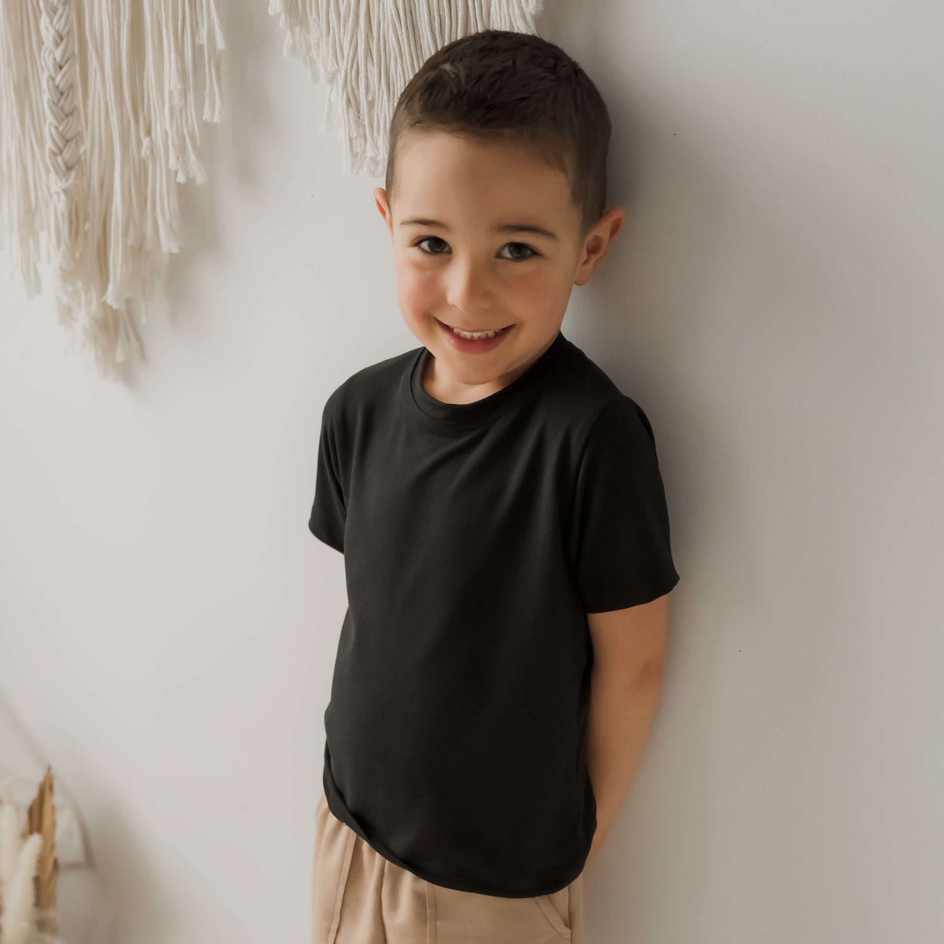 T-shirt enfant prestige MomMe&Cie en bambou - Noir