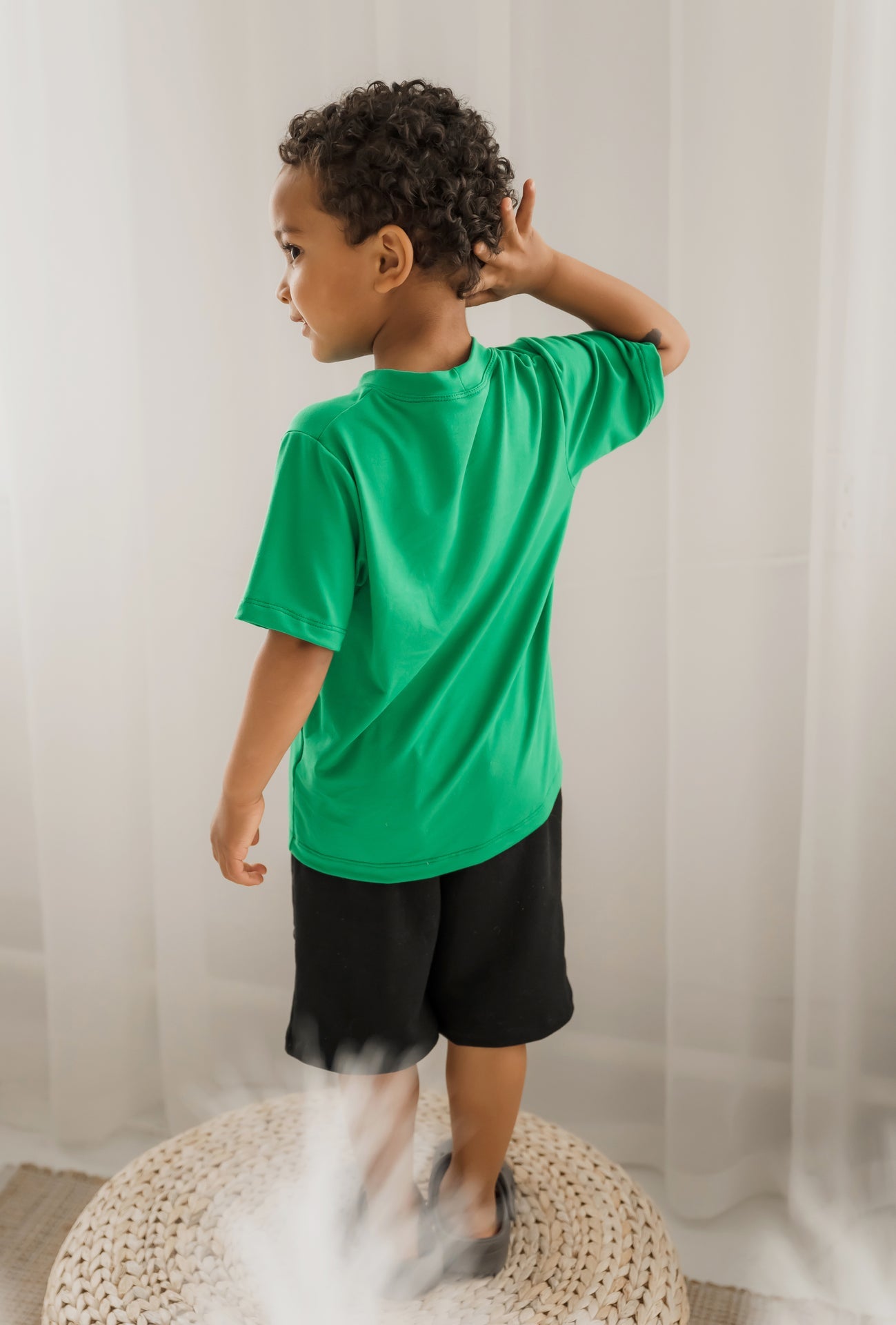 T-shirt enfant prestige MomMe&Cie en bambou - Vert trèfle