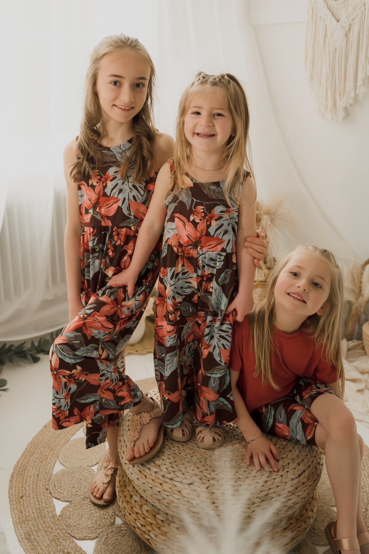 T-shirt crop enfant prestige MomMe&Cie en bambou - Orangé